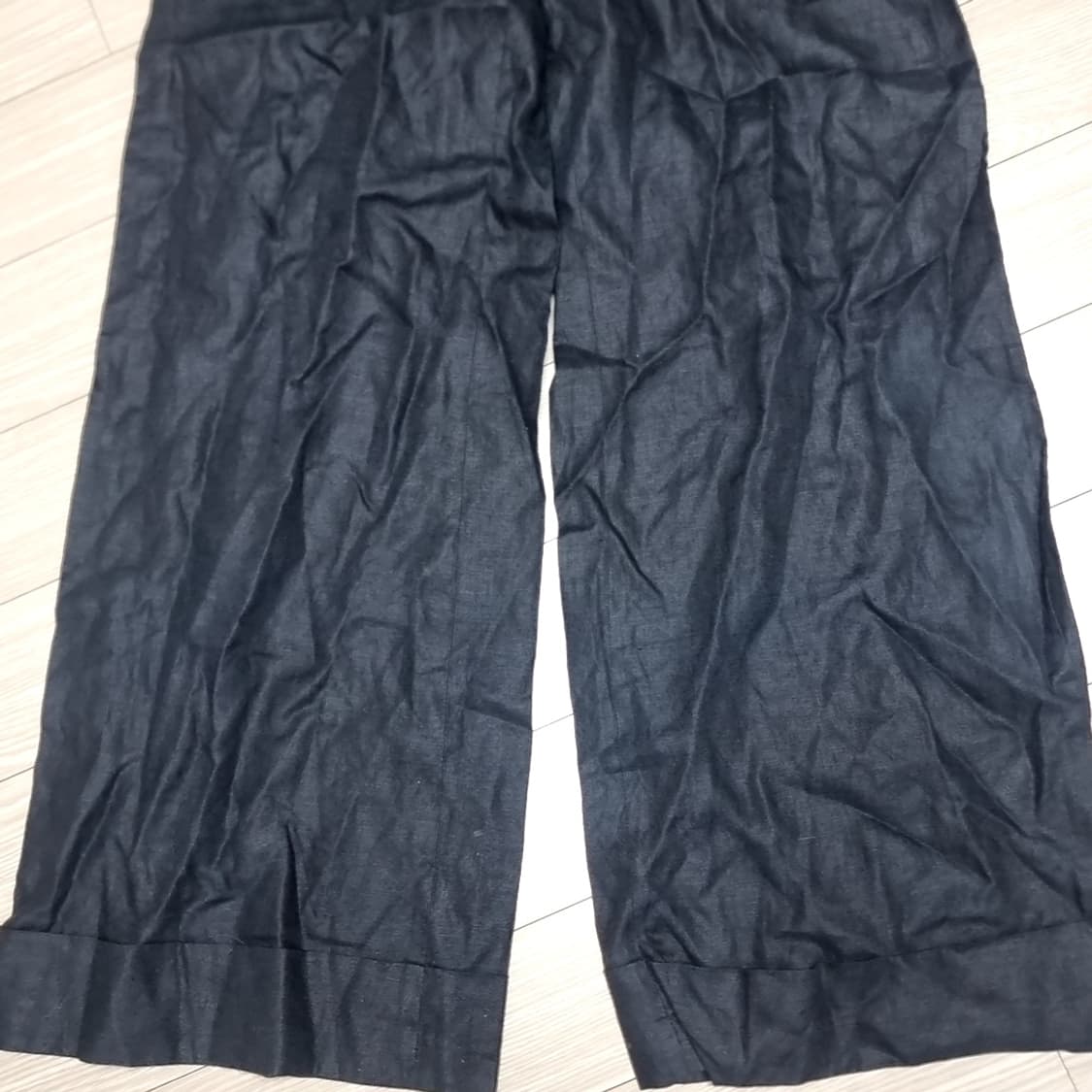 이태리제 엠프리오아르마니 블랙 린넨 와이드 팬츠(실측) 상품이미지3