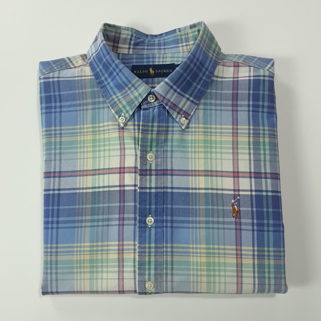 CK291 2XL 폴로 90s 파스텔 클래식 타탄체크 멀티포니 셔츠 남 상품이미지7