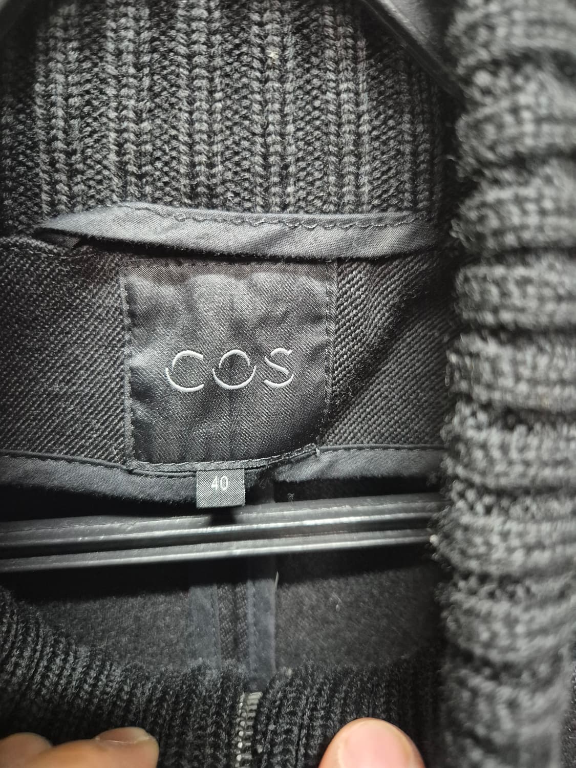 코스 블랙 모직 케이프 코트 상품이미지2