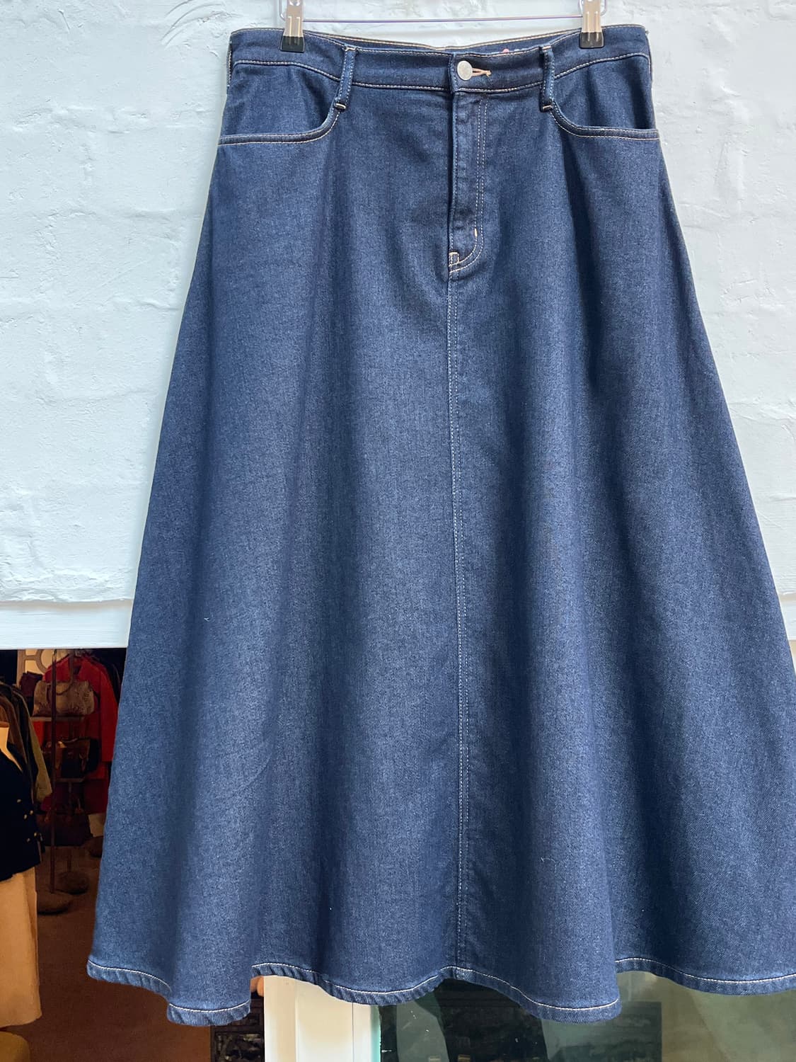 JAPAN 오카야마 데님 플레어 롱 스커트 W32 상품이미지4
