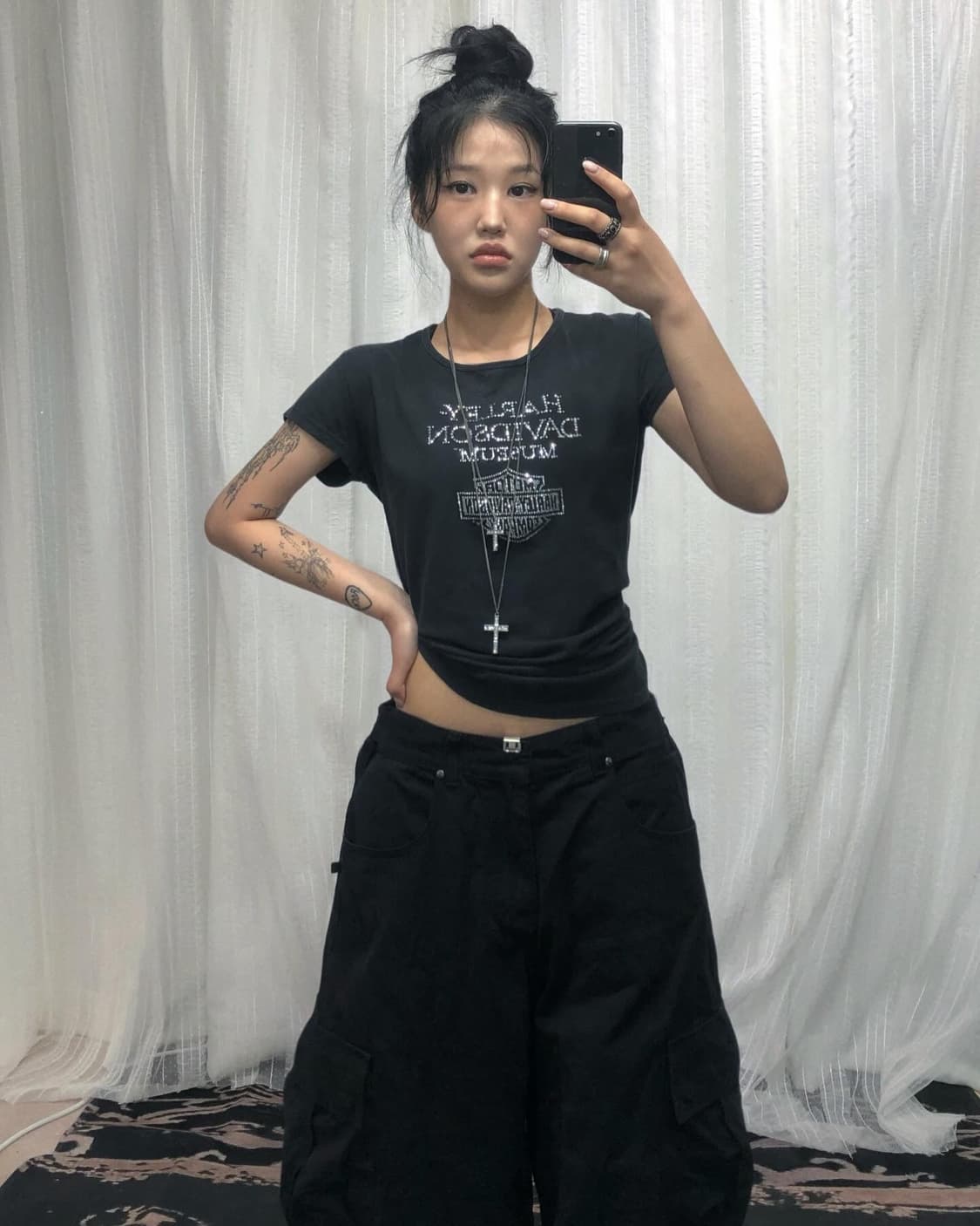 할리데이비슨 블랙 큐빅 티셔츠 상품이미지3
