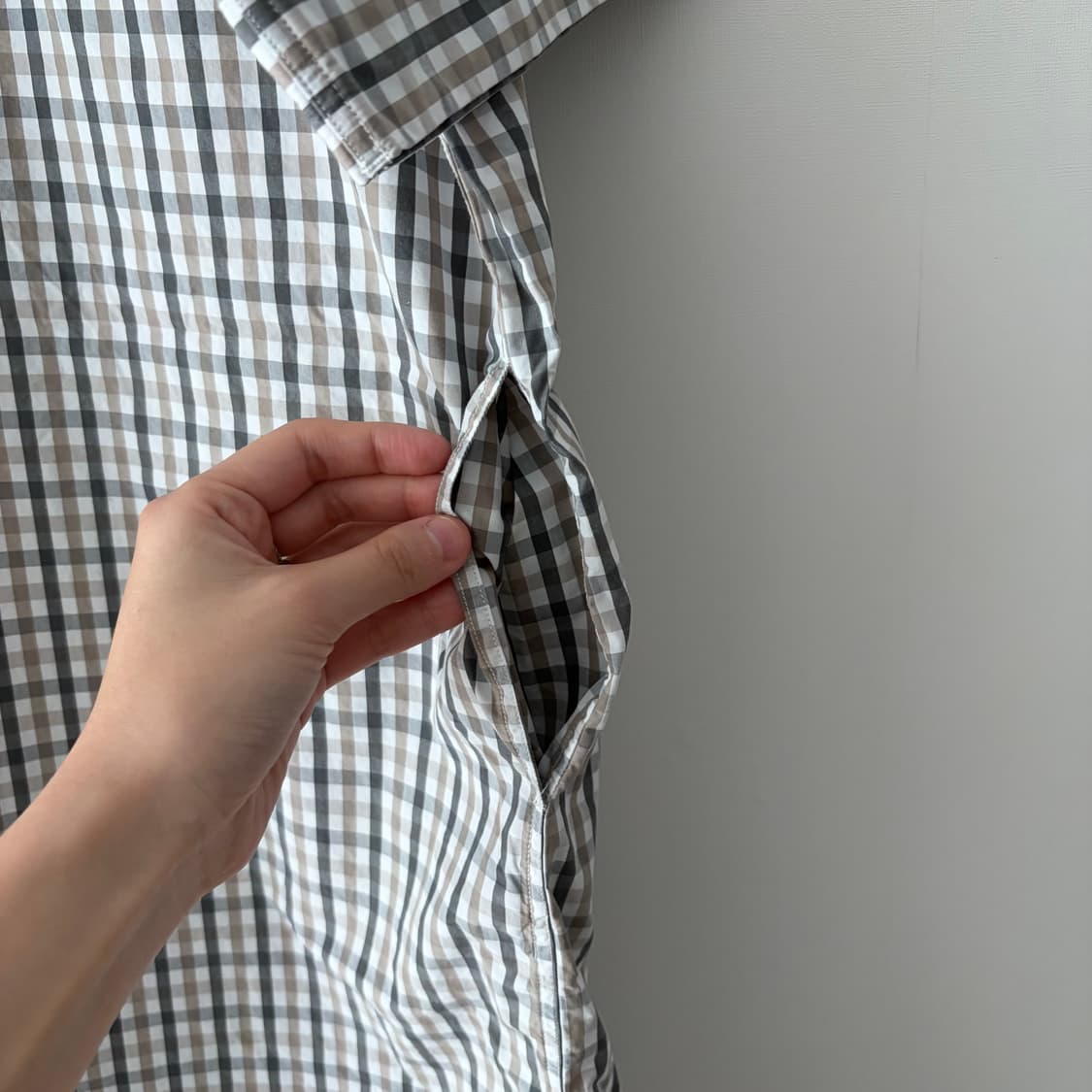 단톤 체크 셔츠원피스 상품이미지3