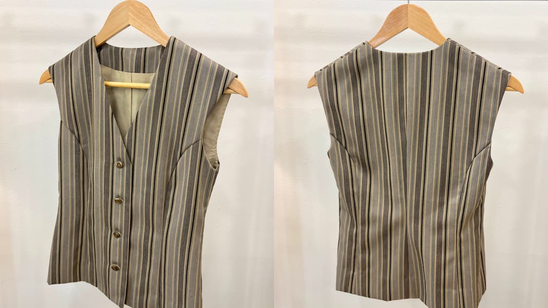 soft brown stripe vest 상품이미지7