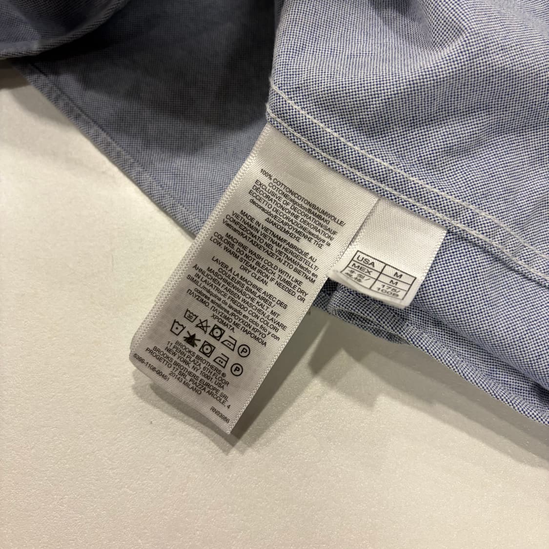 [M] 브룩스브라더스 셔츠 긴팔 블루 D226 상품이미지6