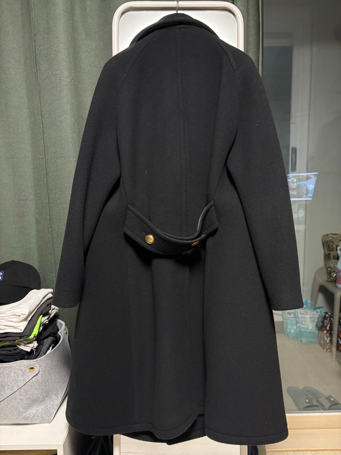 지방시 금장 더블버튼 오버핏 코트 46 상품이미지4