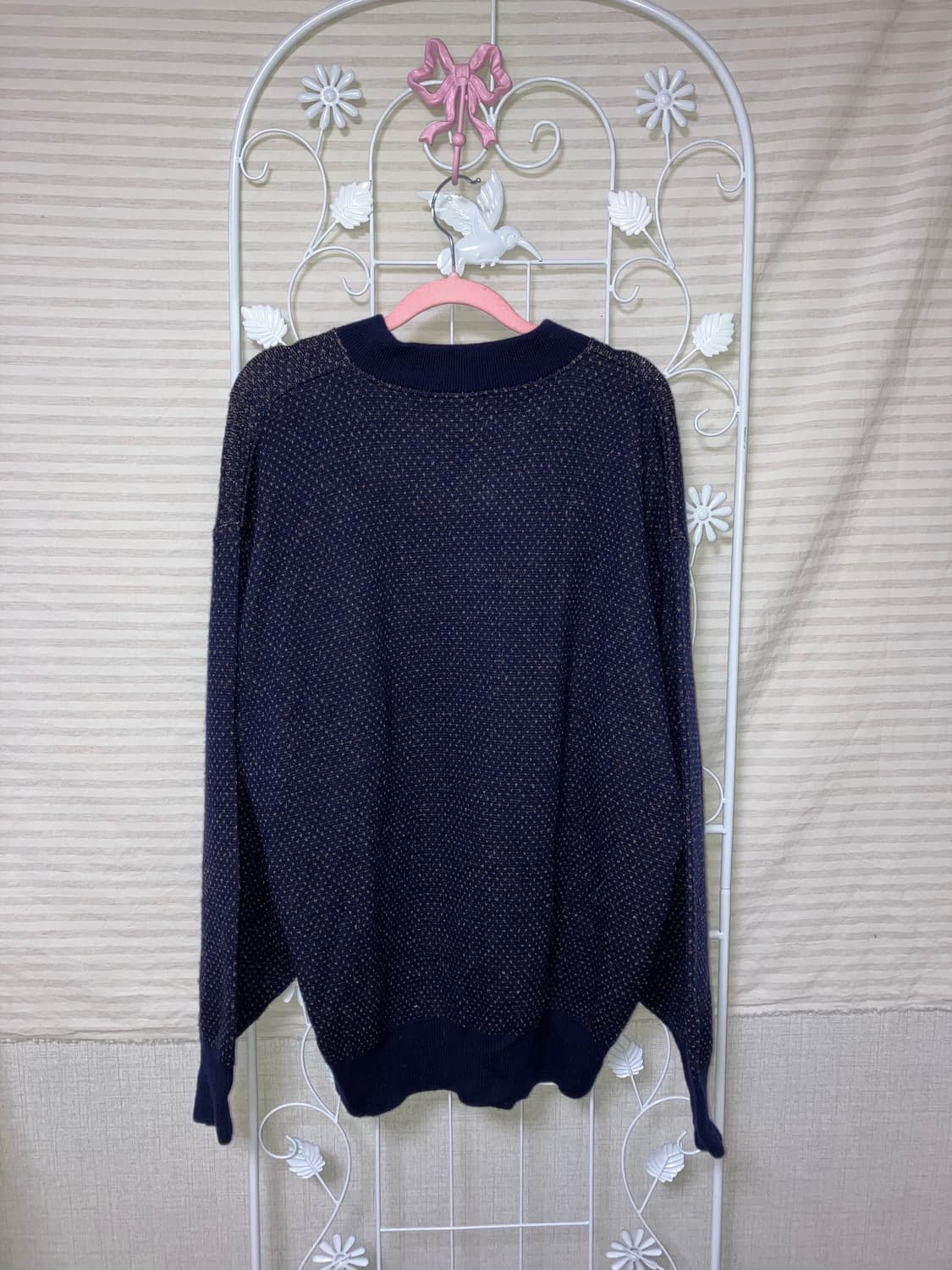 빈티지 네이비 보헤미안 니트 y2k 스트릿 갸루 펑키 일본빈티지537 상품이미지2