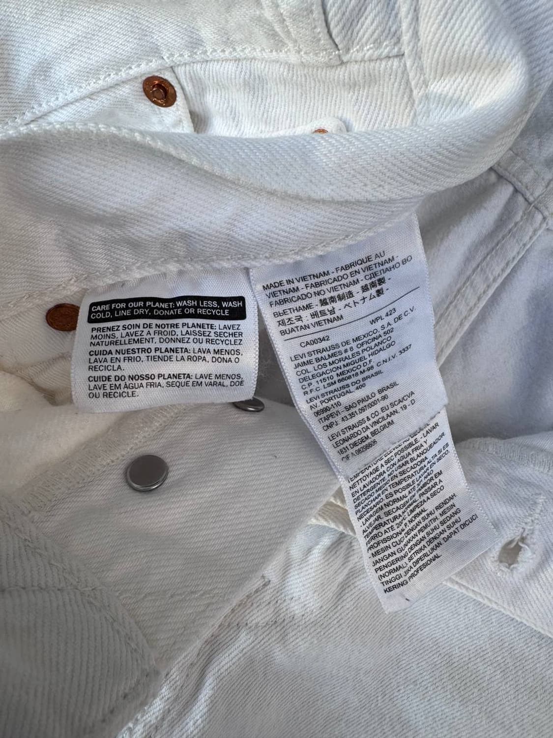 Levis 501 white jeans (32) 상품이미지5