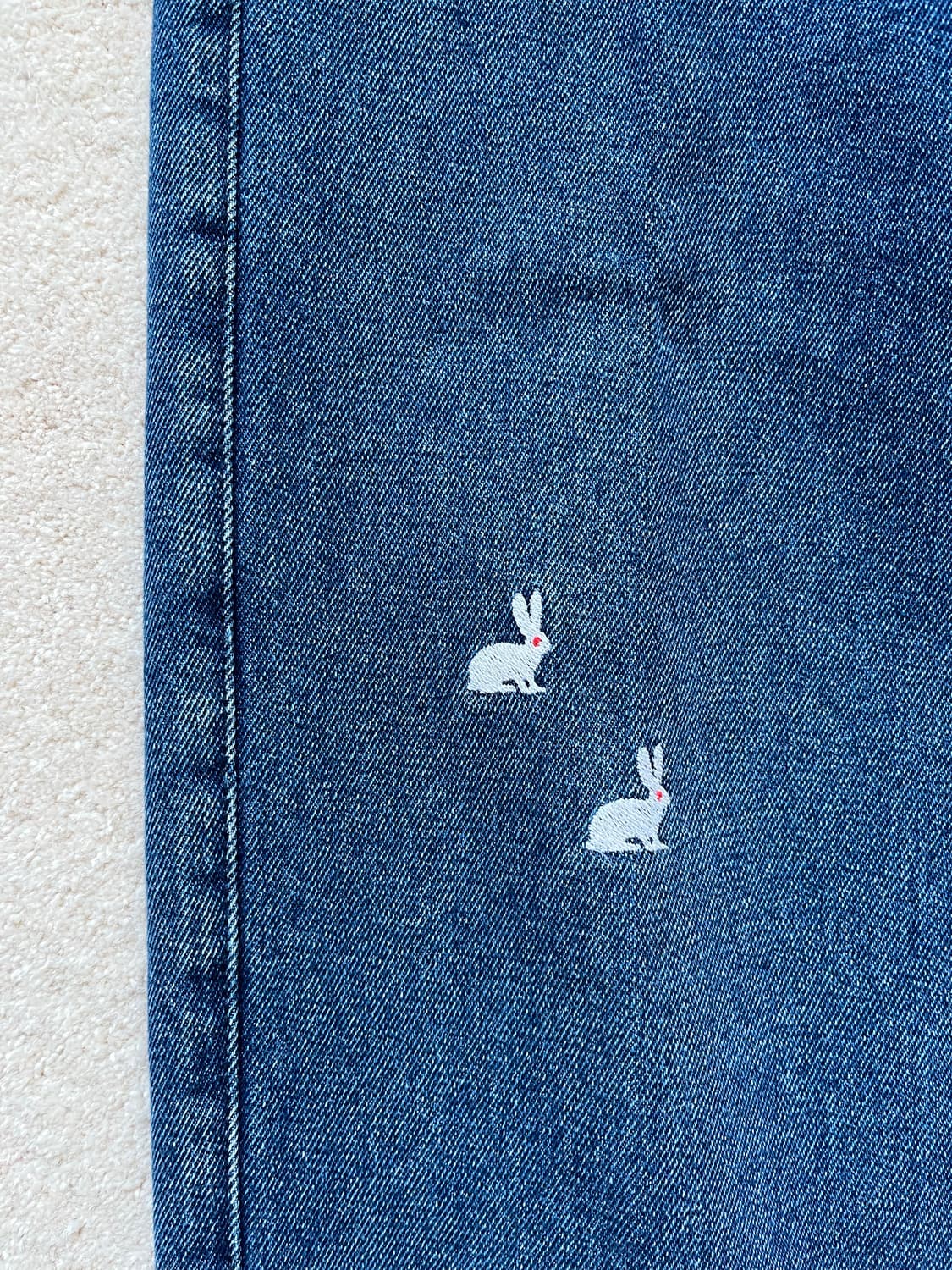 까르네 볼렌테 레빗 자수 스트레이트 데님 (30-31) 상품이미지5