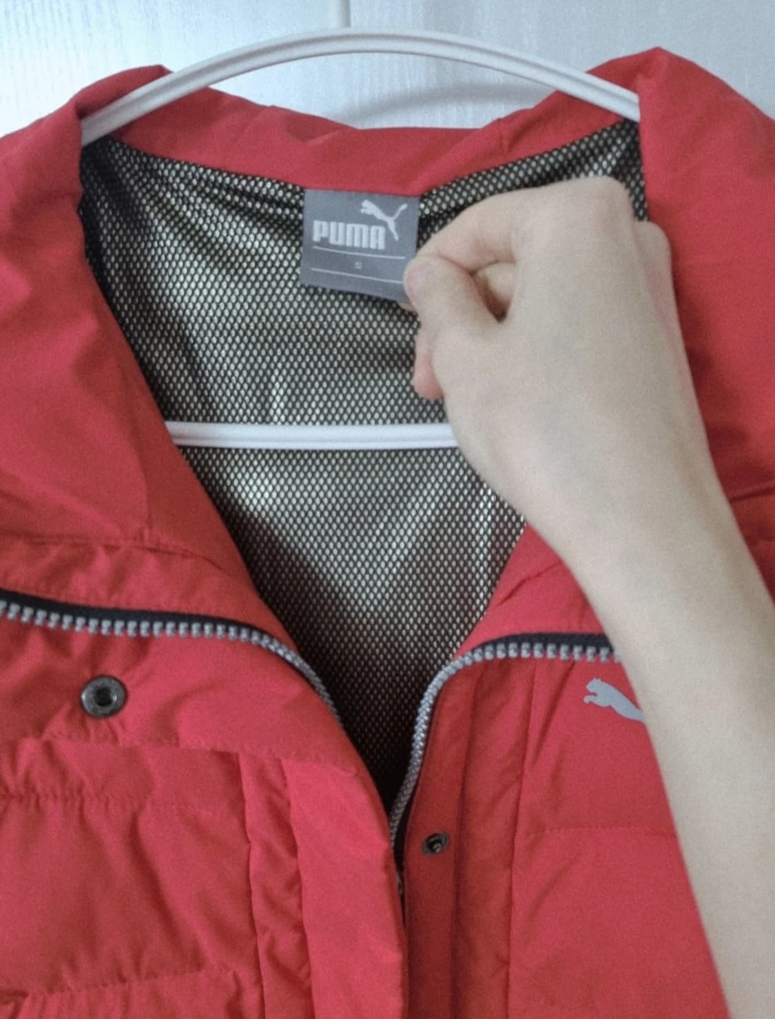 푸마 여성 패딩 점퍼 레드 S, XS 상품이미지6