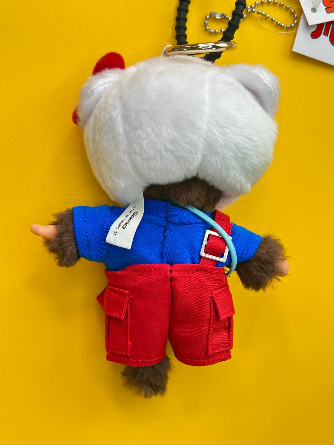 (88)♥️정품몬치치커스텀키링키티무드🍼🐒레드멜빵바지 상품이미지4