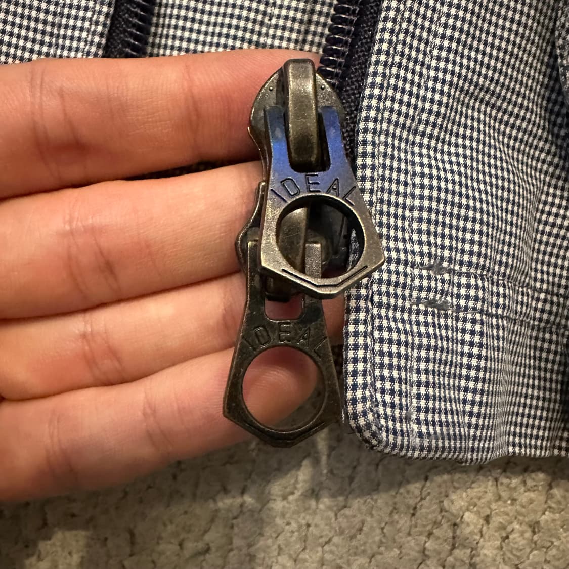 Navy 올메텍스 하운드투스 패턴 재킷  상품이미지4