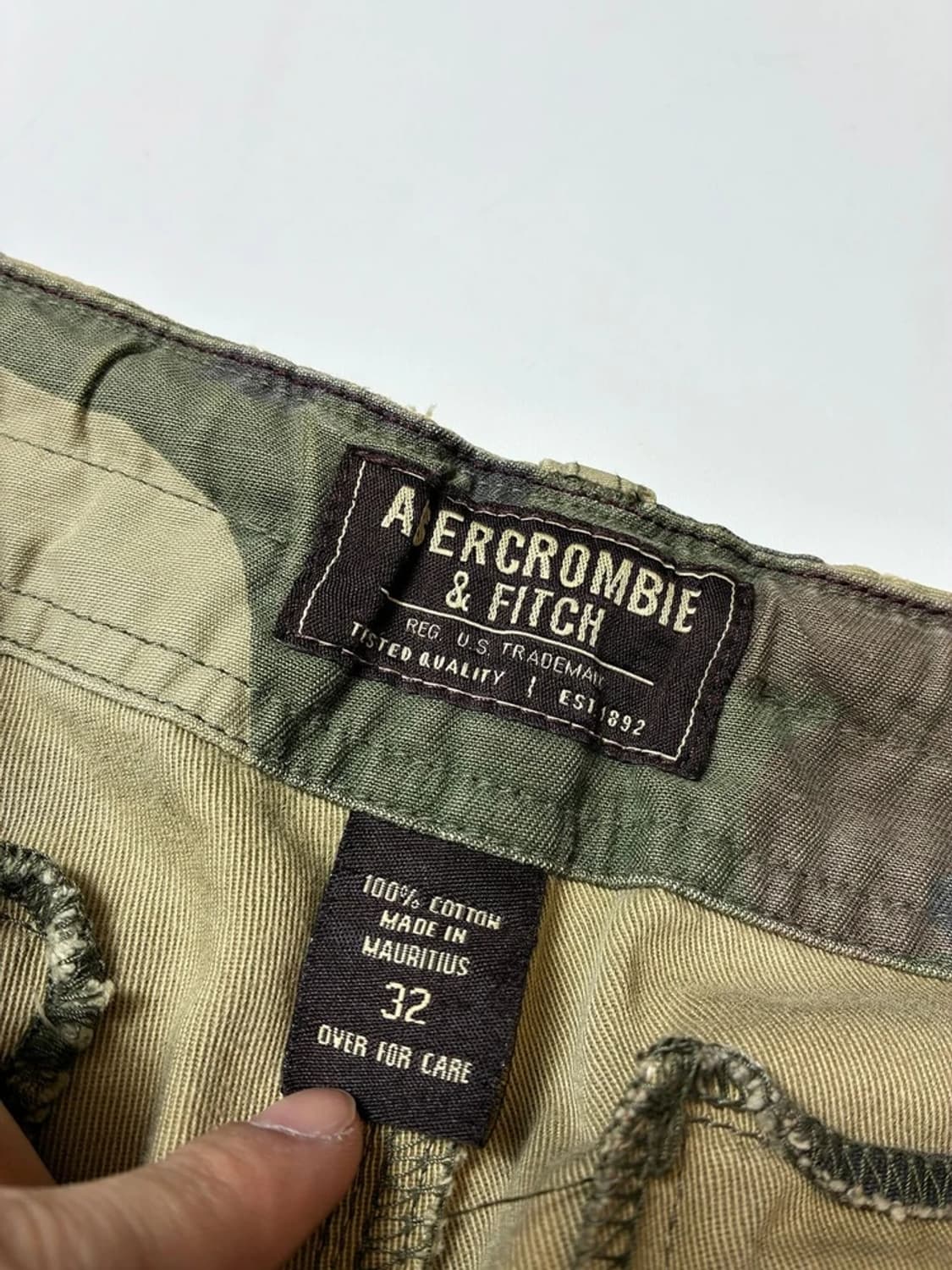 아베크롬비 앤 피치 00's 카모 패턴 카고 와이드 반바지 PN9076 상품이미지9