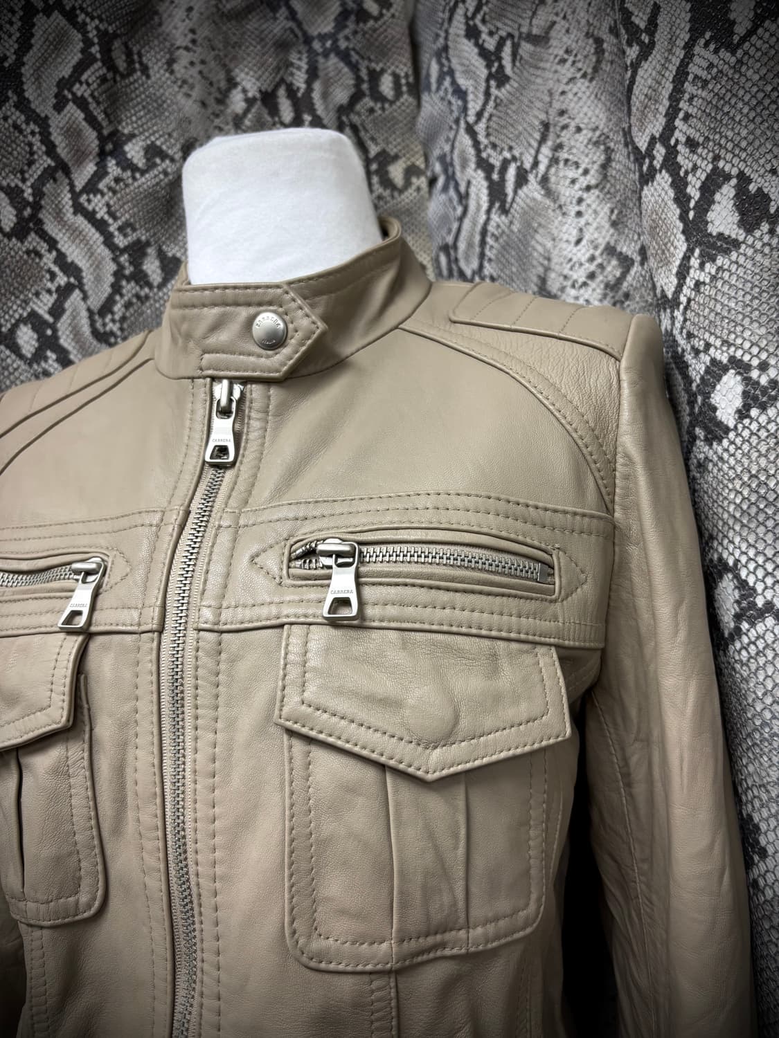  00‘s Drum Dyed Lamb Skin Utility Beige  상품이미지4