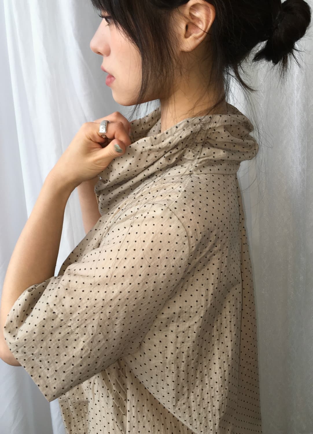 ⊹ Wide Neck Dot Dress 상품이미지8