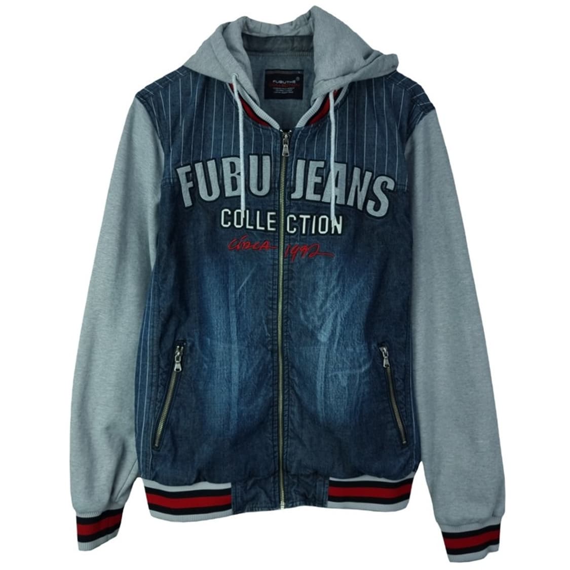 [푸부] 올드스쿨 빈티지 스웻 데님 후드 자켓 M17560 상품이미지2