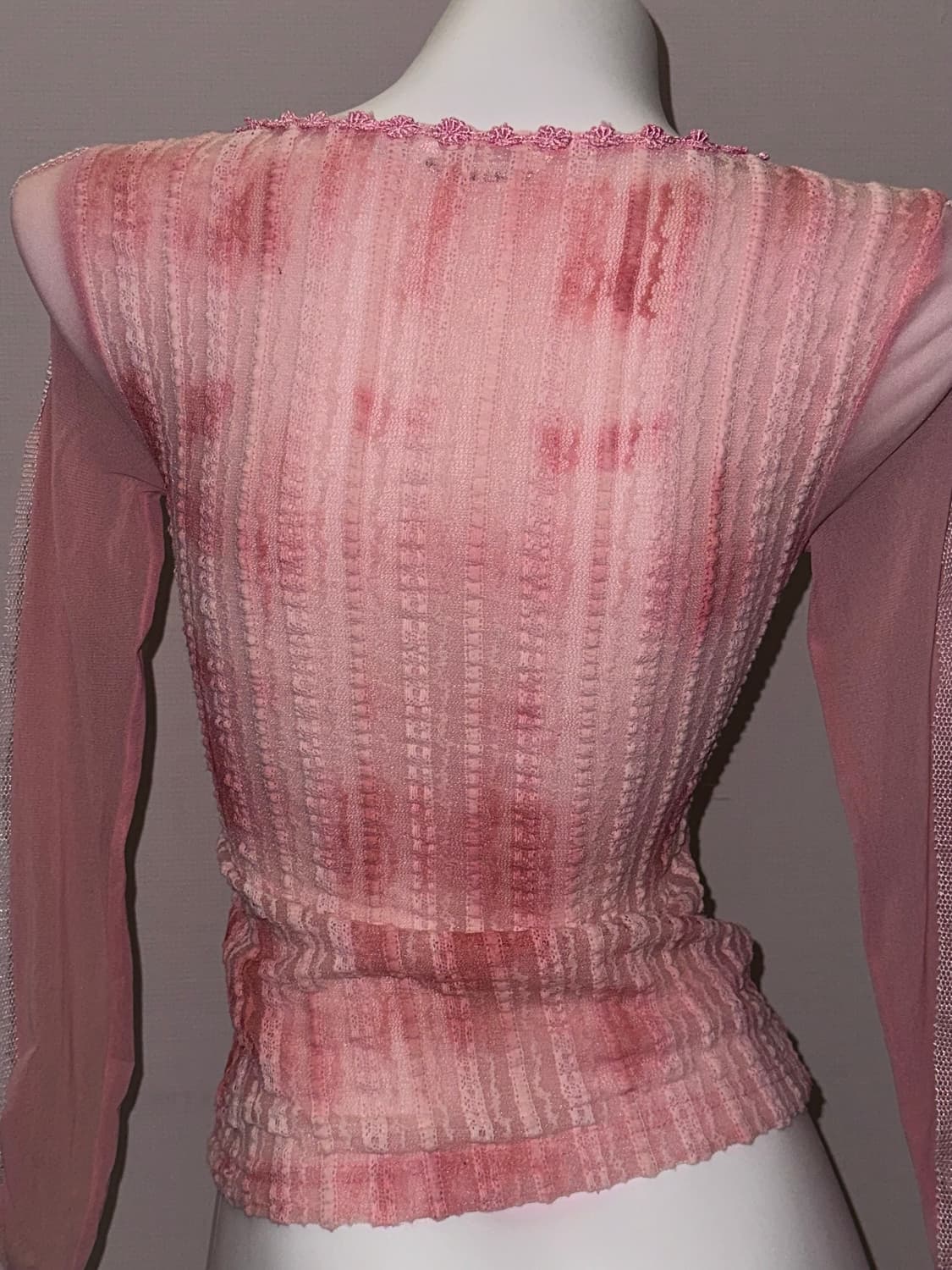 시스루 인디핑크 메쉬 페어리 탑 상품이미지6