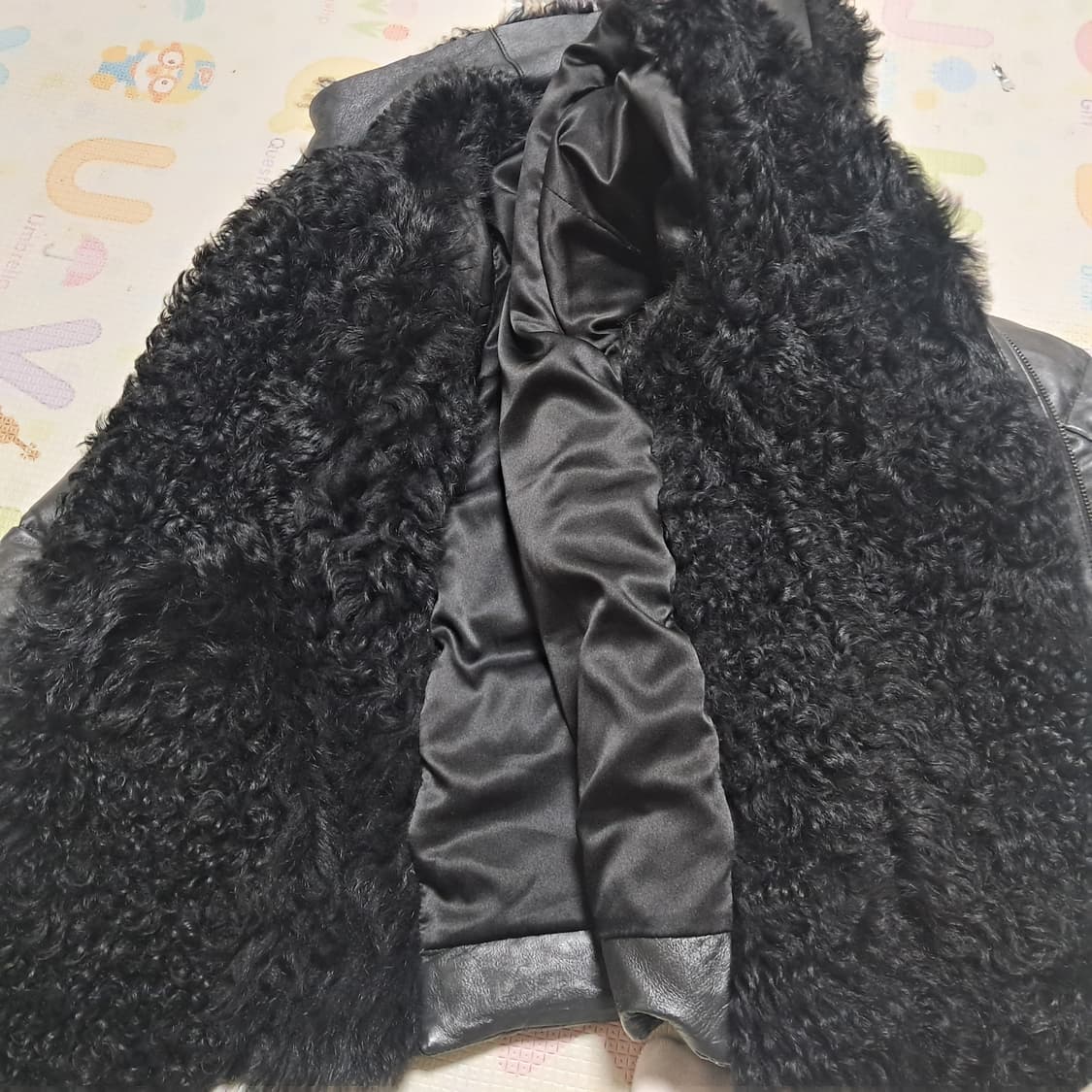 KUHO 구호 가죽 리얼 양털퍼 패딩 무스탕 55~날씬66 상품이미지5