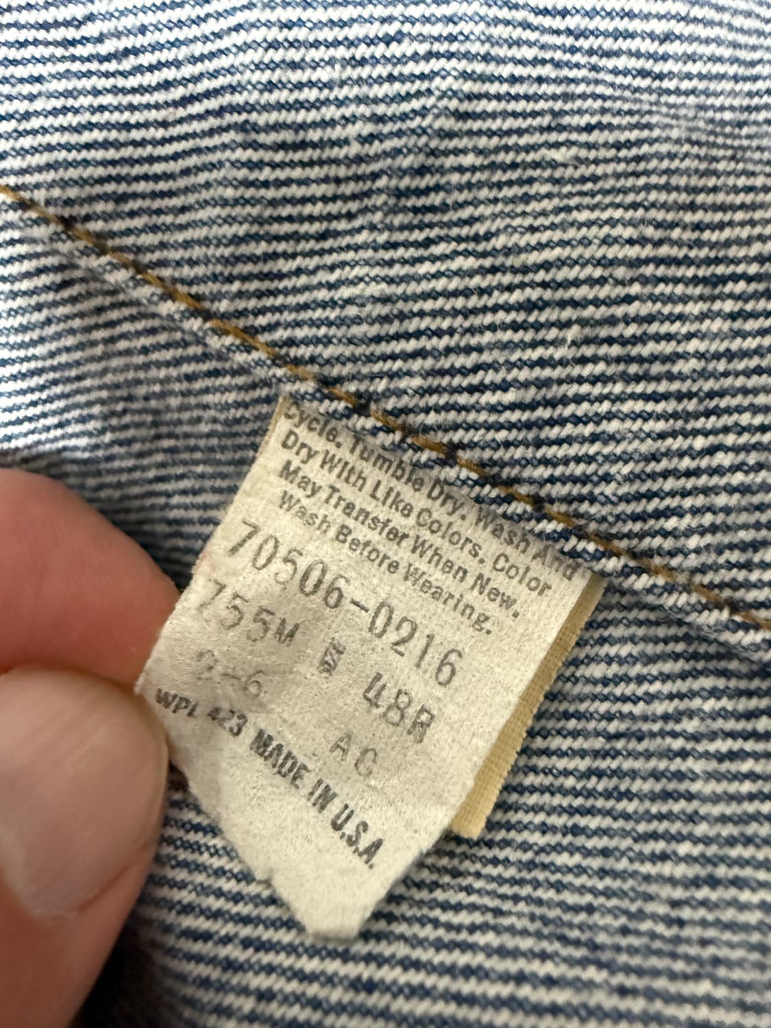 80‘s 빈티지 리바이스 데님자캣  상품이미지4