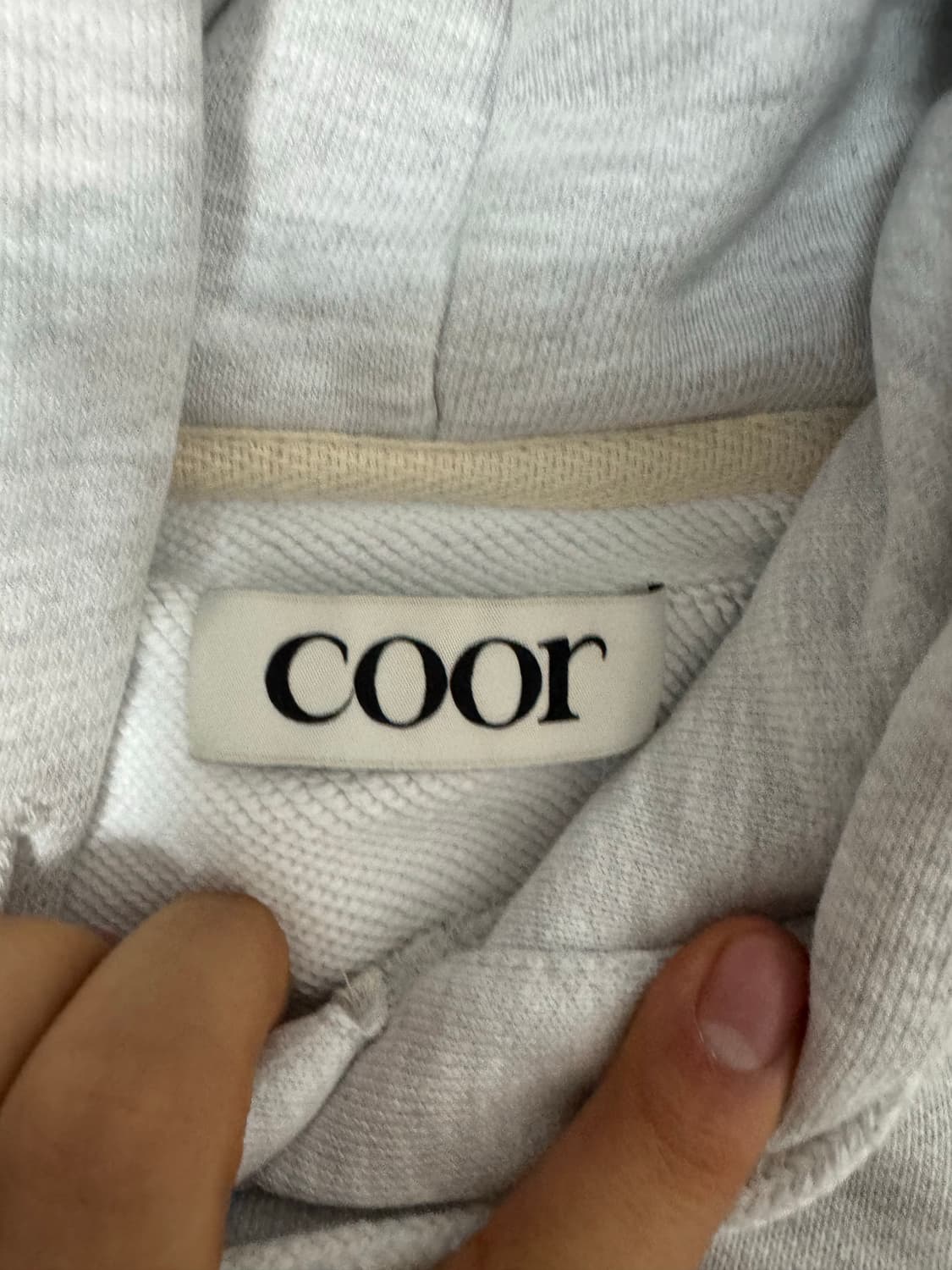 COOR 에센셜 후드 스웻셔츠 멜란지 그레이 L 거의새상품 상품이미지4