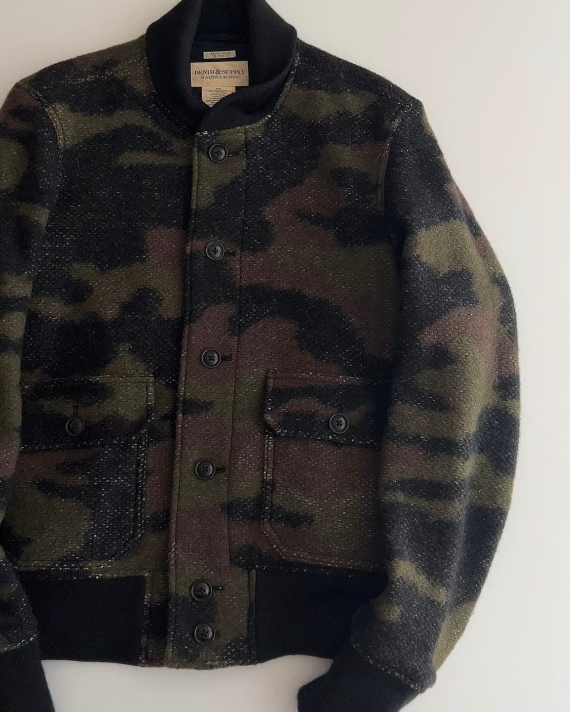 데님앤서플라이 랄프로렌 카모 울 혼방 자켓 M 상품이미지3