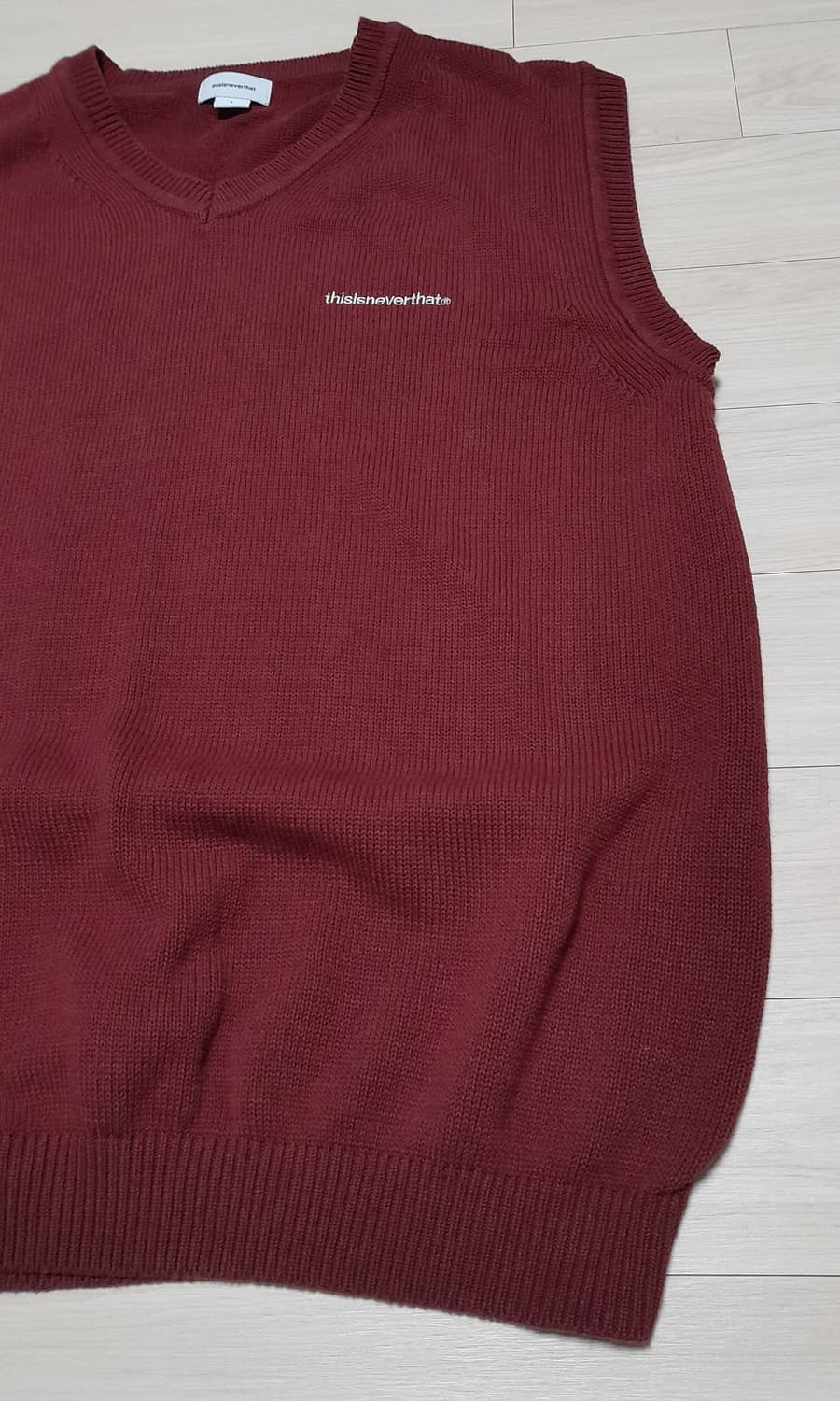 💥디스이즈네버댓 니트 베스트 버건디 (L)
 상품이미지3