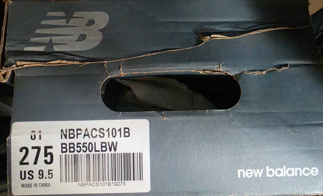 (새상품) 뉴발란스 550 블랙 그레이 상품이미지5