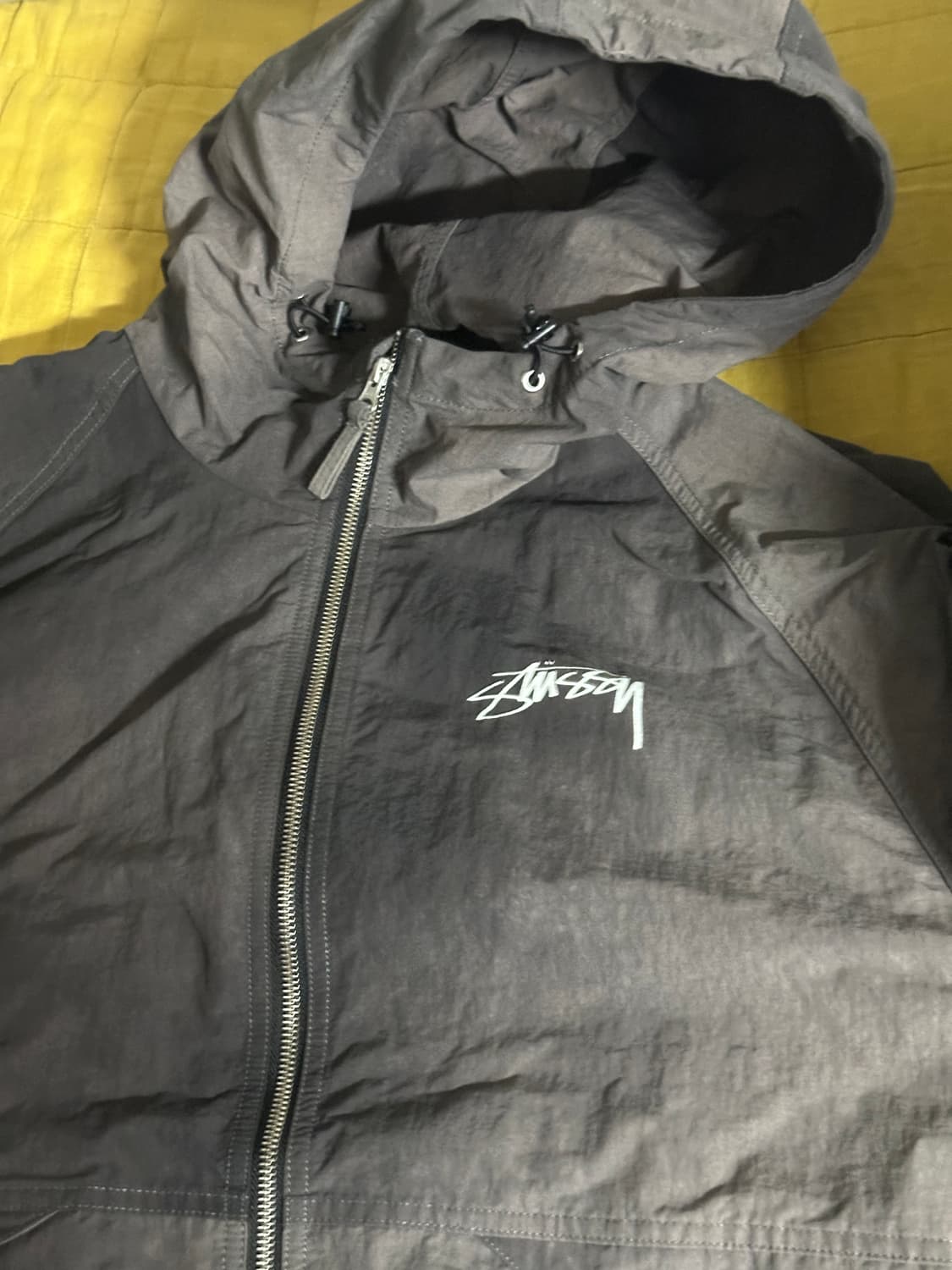 스투시 웨이브 다이 비치 쉘 자켓 블랙 XL 극미중고 판매 상품이미지2