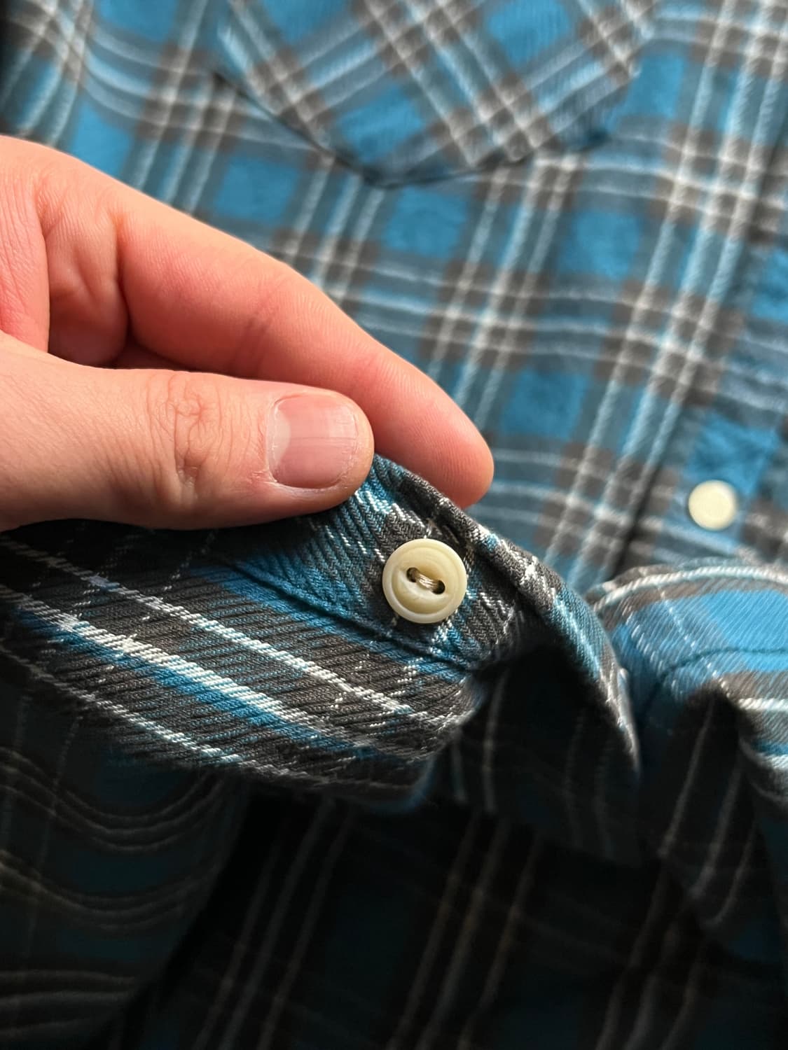 [XL]폴로 데님앤서플라이 마드라스 체크 버튼다운 웨스턴 셔츠 상품이미지5