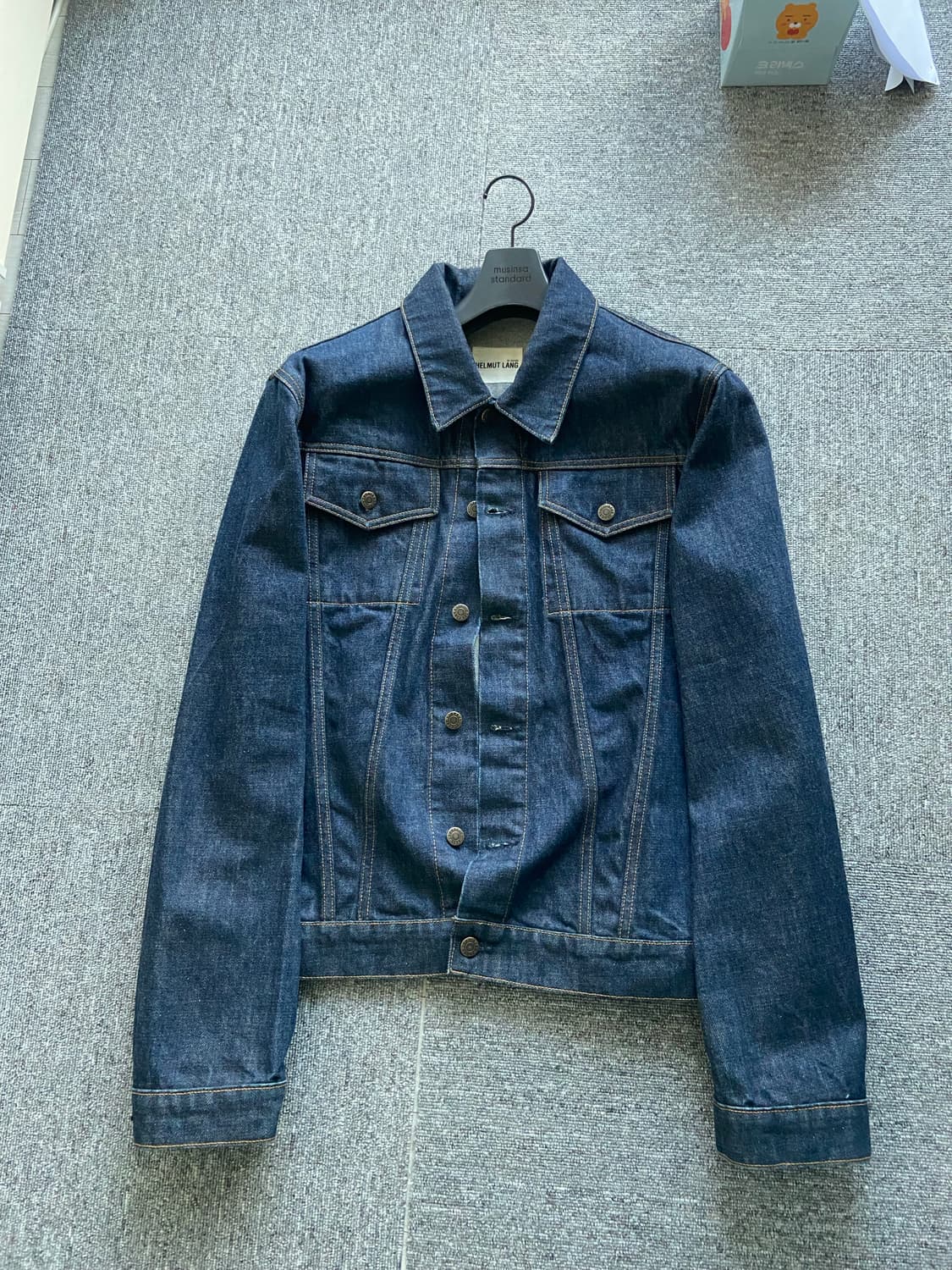 [L] 헬무트랭 리에디션 1997 레드 스트라이프 데님 자켓 상품이미지5