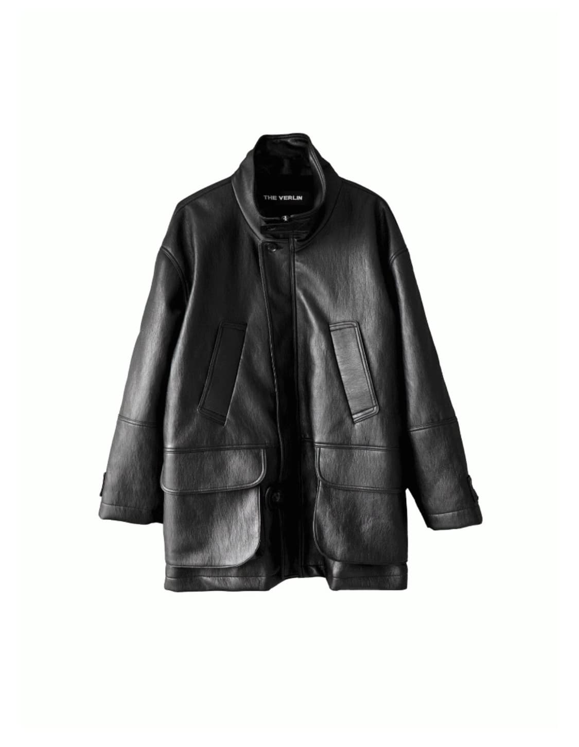 더베를린 레더 퍼 하프 코트 상품이미지1