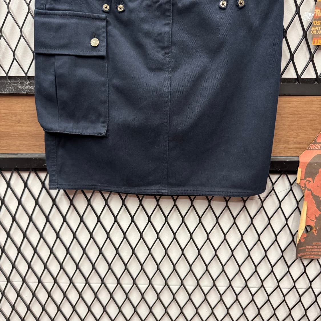 00s 아르마니 진스 미니 스커트 사이드 포켓 포인트 네이비 상품이미지4