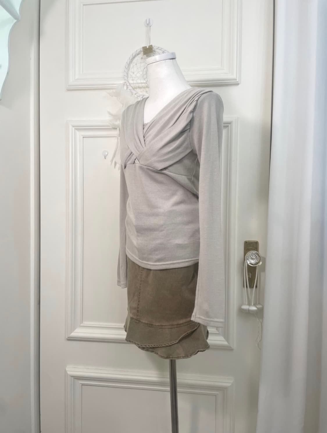 lace layer knit top 상품이미지3