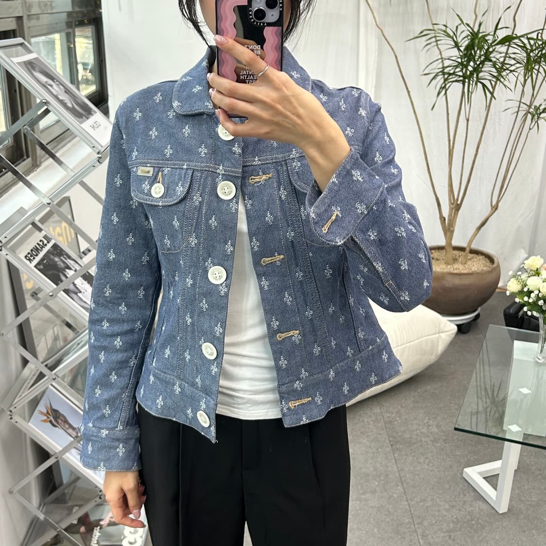 라조콘드 패턴 데님자켓 상품이미지3