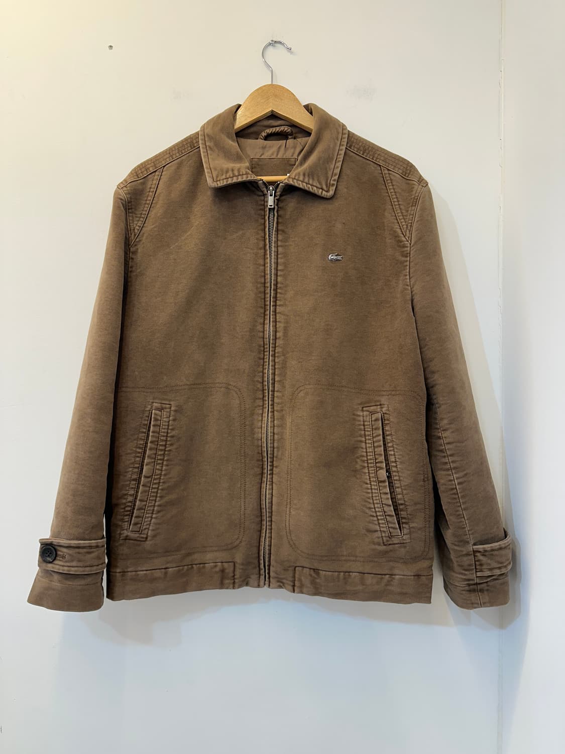 100) 라코스테 브라운 빈티지 누빔 자켓 상품이미지1