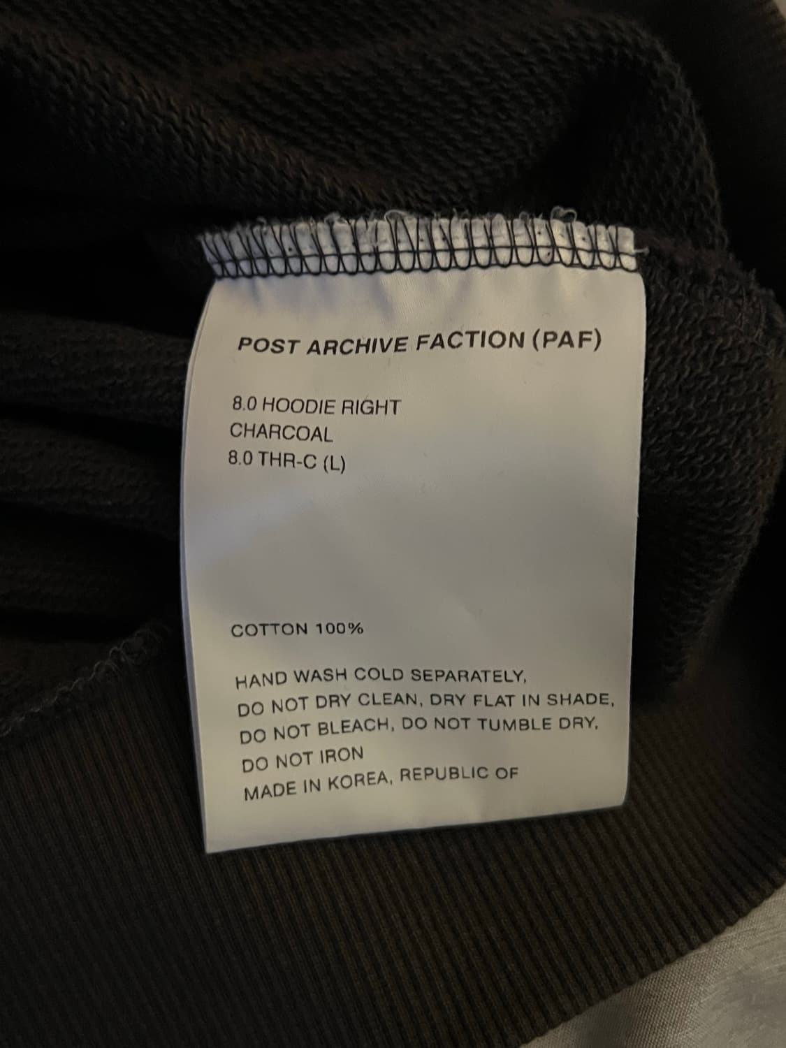 [L] Postarchivefaction 8.0 후드 차콜 상품이미지3