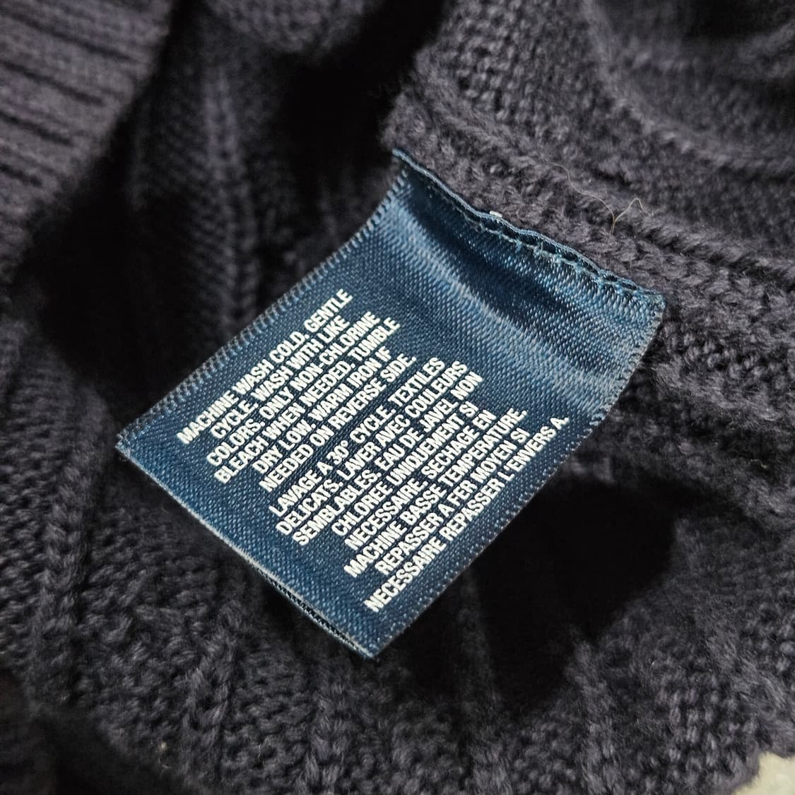 폴로 랄프로렌 네이비 꽈배기 니트 키즈L 상품이미지4