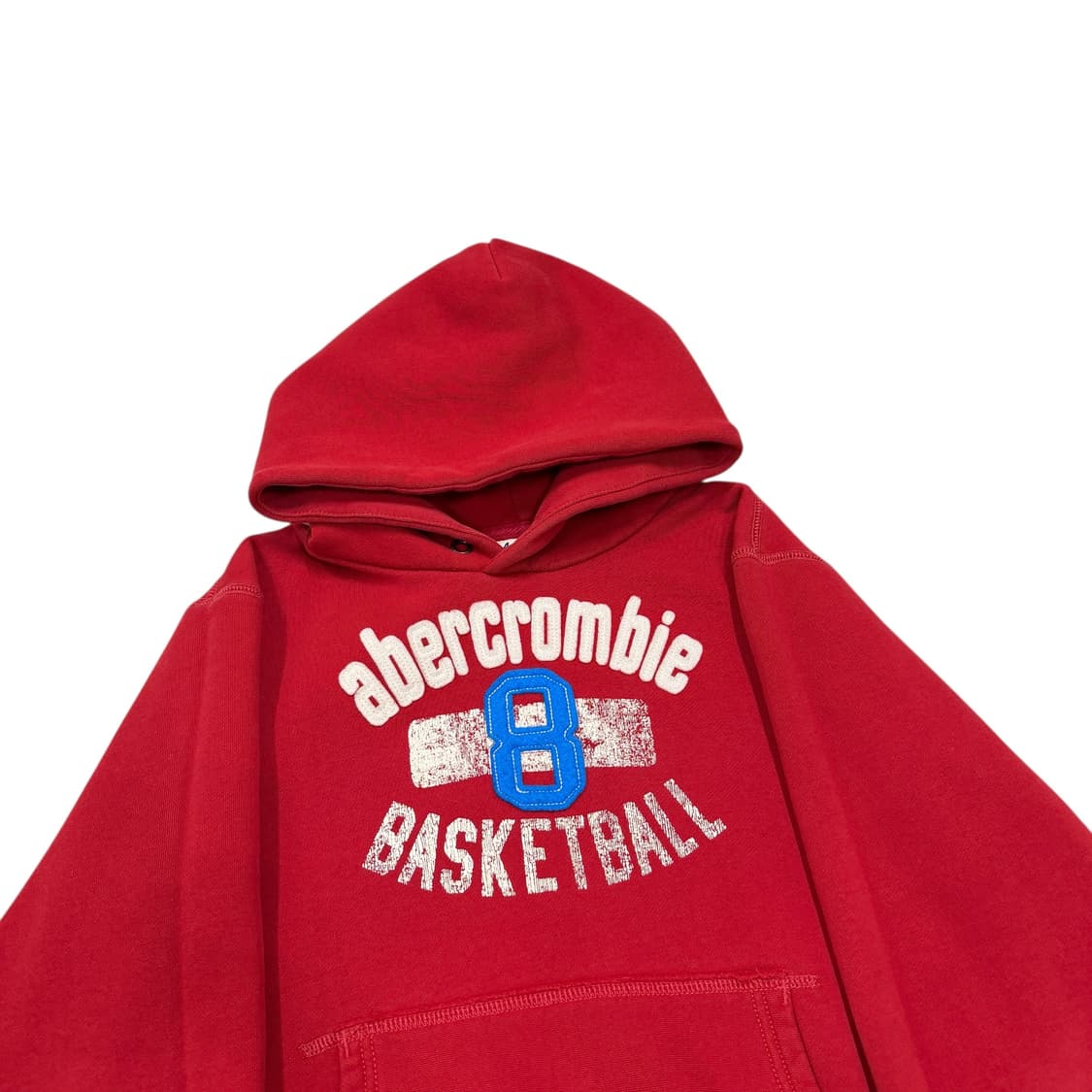 아베크롬비 빈티지 Y2K 딱붙핏 기모 후드티 레드 M 상품이미지2