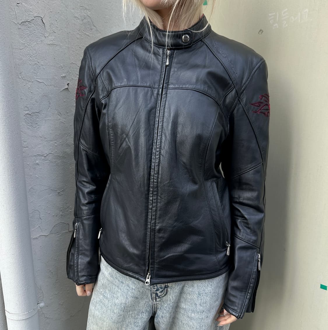 2005년 아카이브 할리데이비슨 하트 가죽자켓 상품이미지9