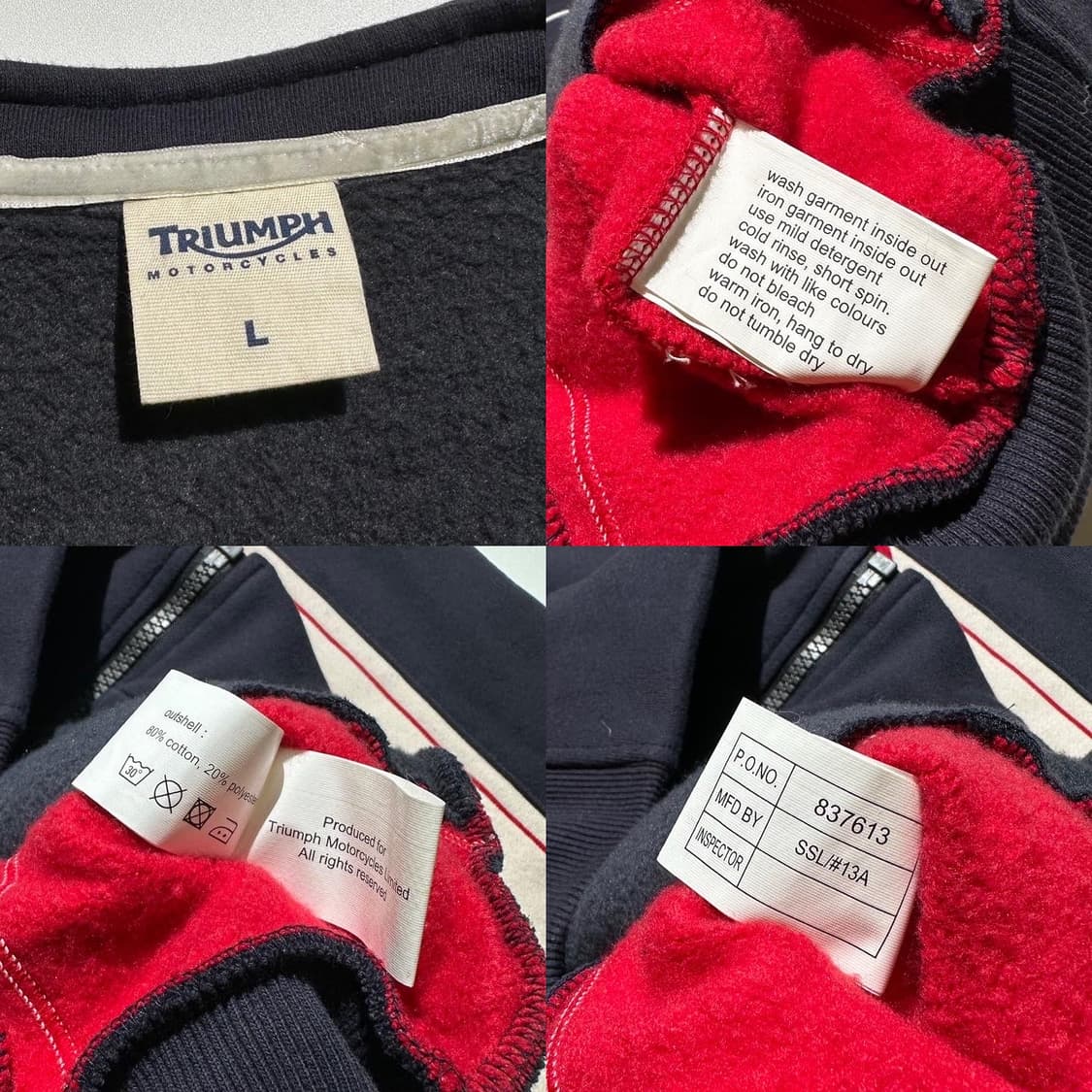 TRIUMPH 코튼 배색 레이싱 자켓 상품이미지9