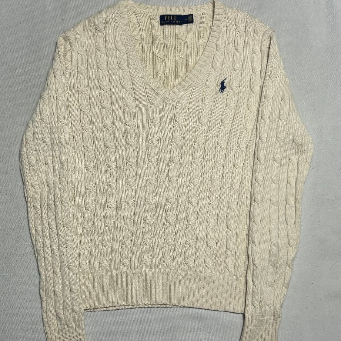 🫶🏻 폴로랄프로렌 여성용 Ivory V-Neck 니트 🫶🏻 상품이미지1
