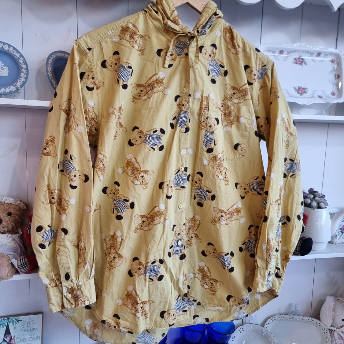 (PINK HOUSE, 핑크하우스) 테디베어 올오버 후드 셔츠 상품이미지4