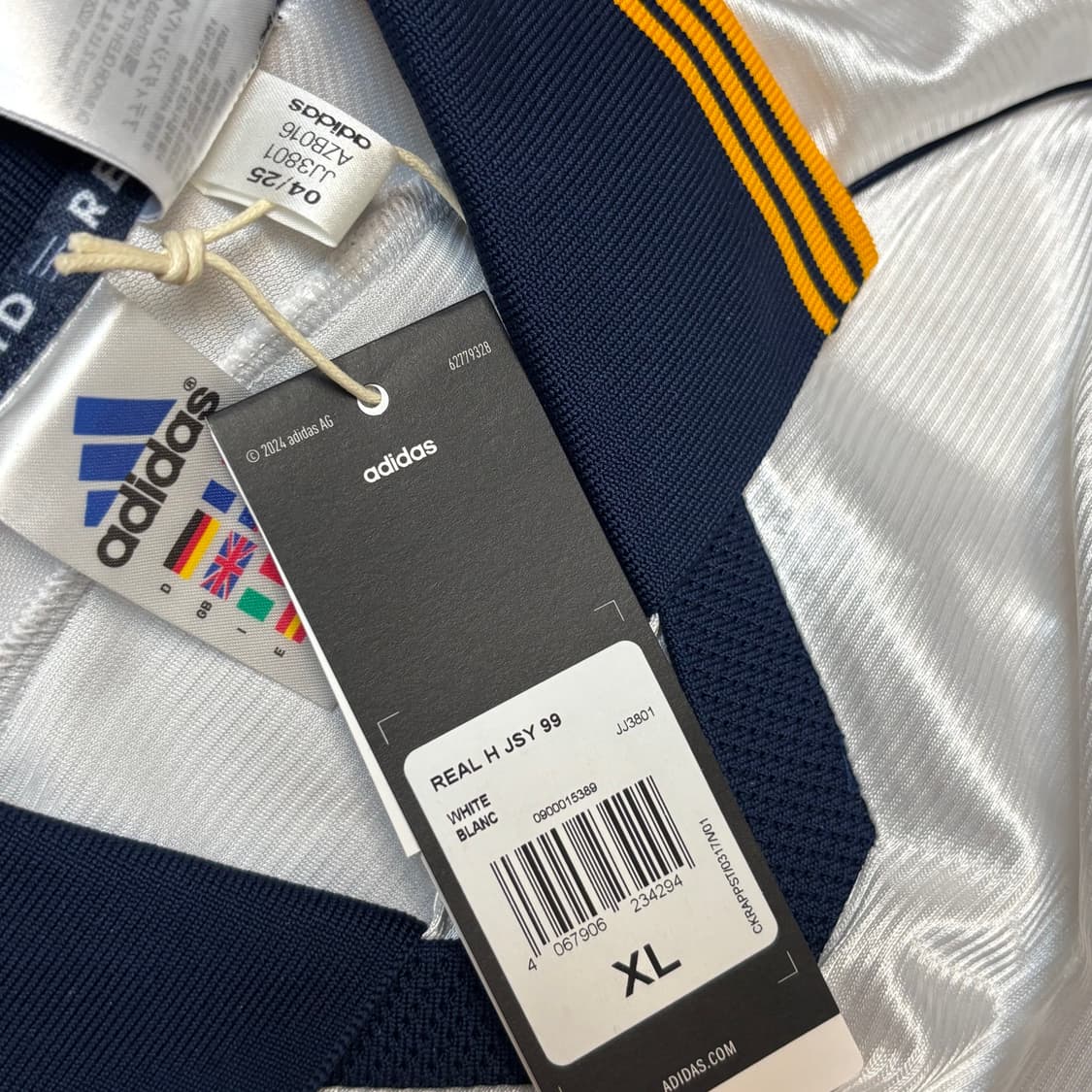 아디다스 99 00 레알 마드리드 홈 라울 유니폼 상품이미지4
