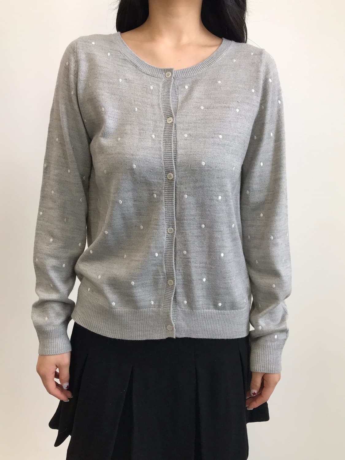 Jpn Gray Dotted Cardigans 상품이미지3
