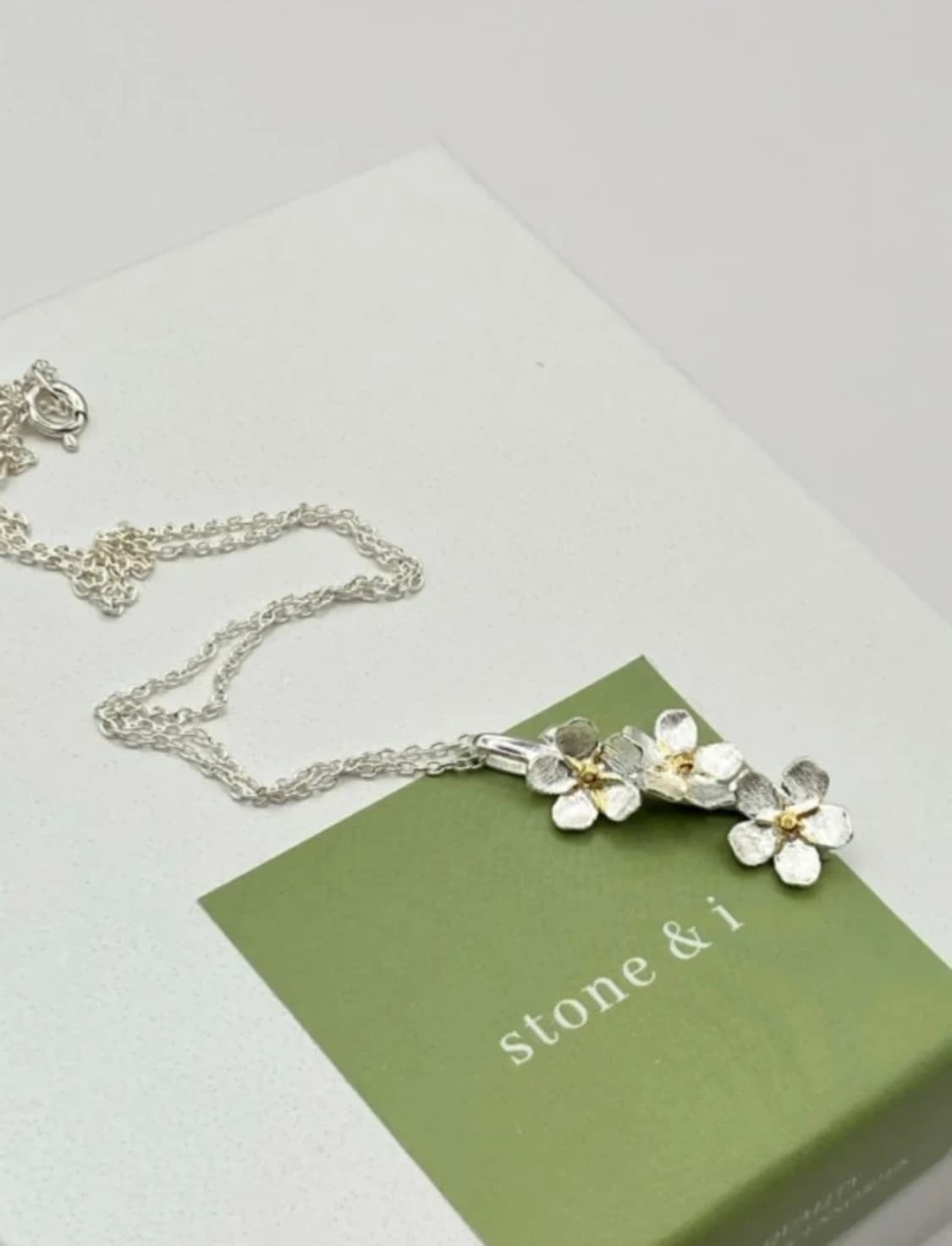 Stone & i 실버 925 벚꽃 펜던트 목걸이 상품이미지5