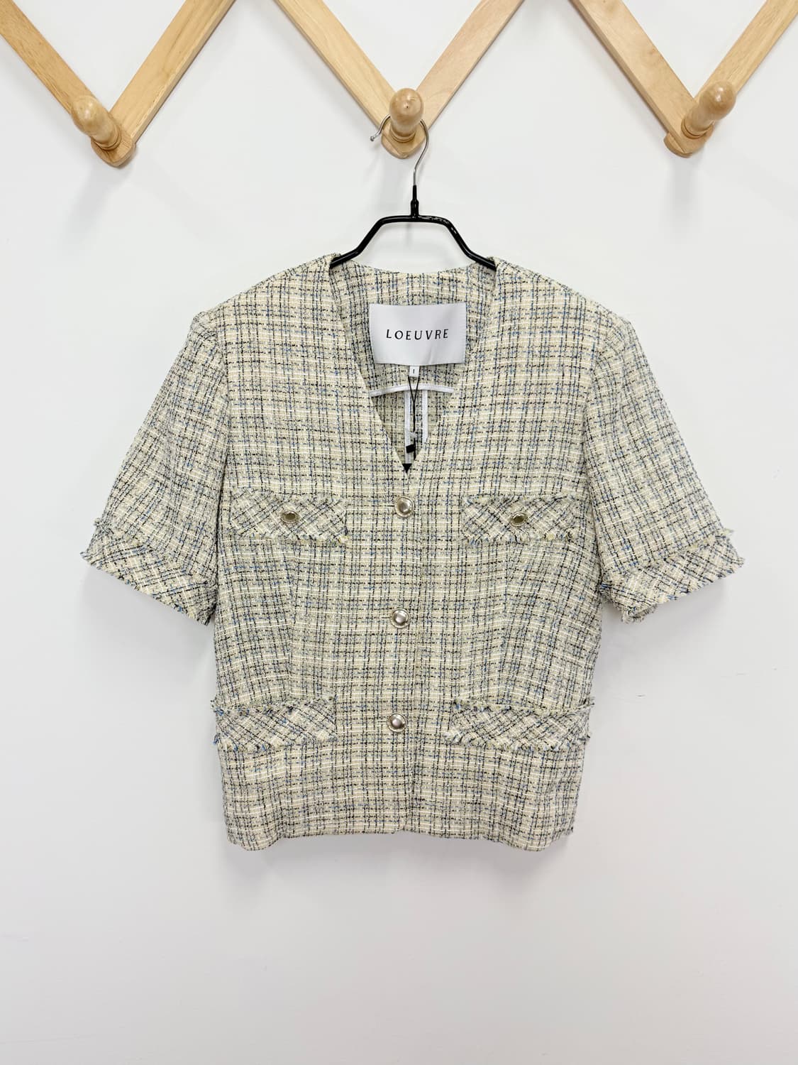 [새상품] 루에브르 트위드 반팔자켓 상품이미지4