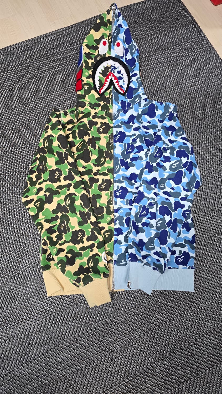 베이프 반반후드집업 상품이미지1