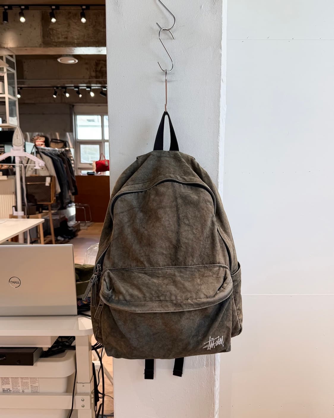 스투시 카키 캔버스 워시드 백팩 상품이미지2