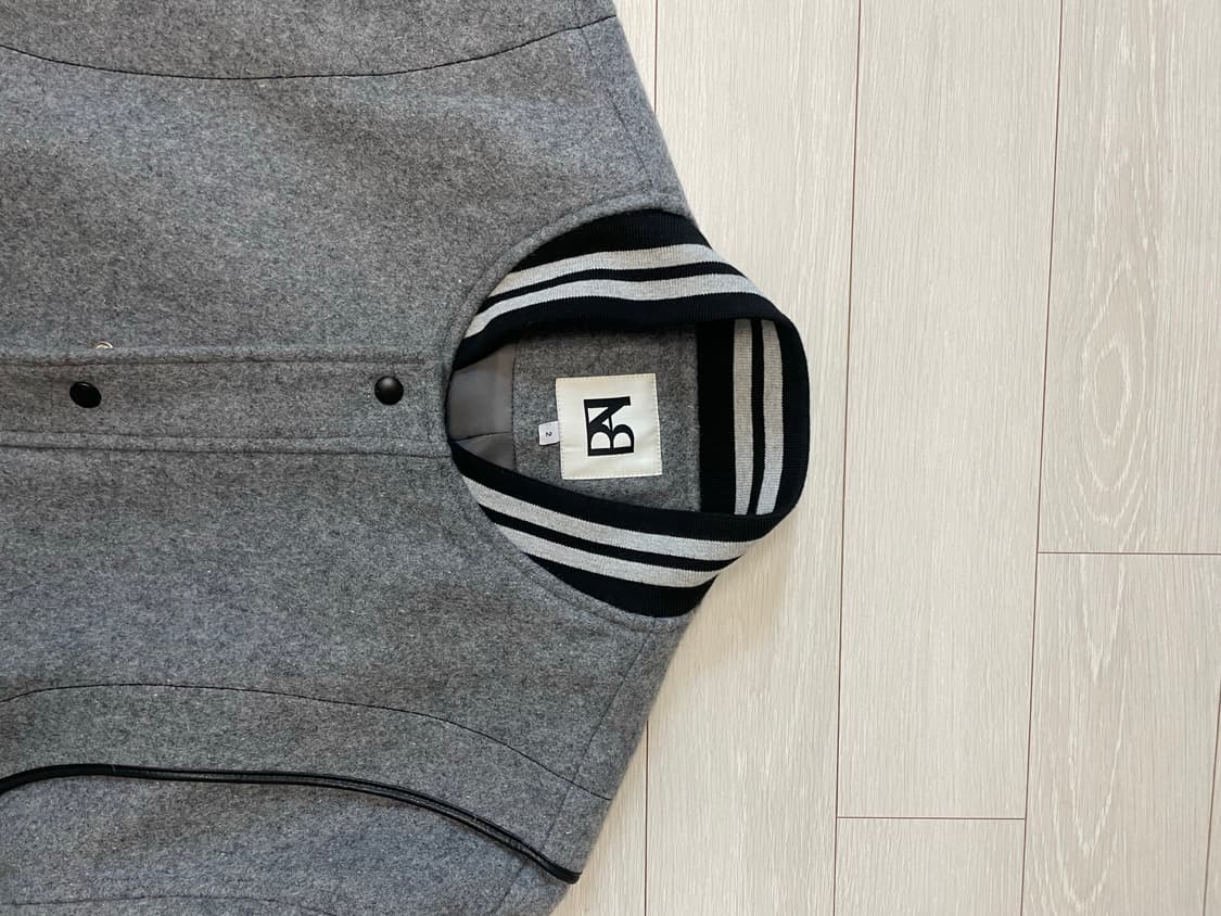 layered baseball jumper grey 스타디움 점퍼 그레이 상품이미지3