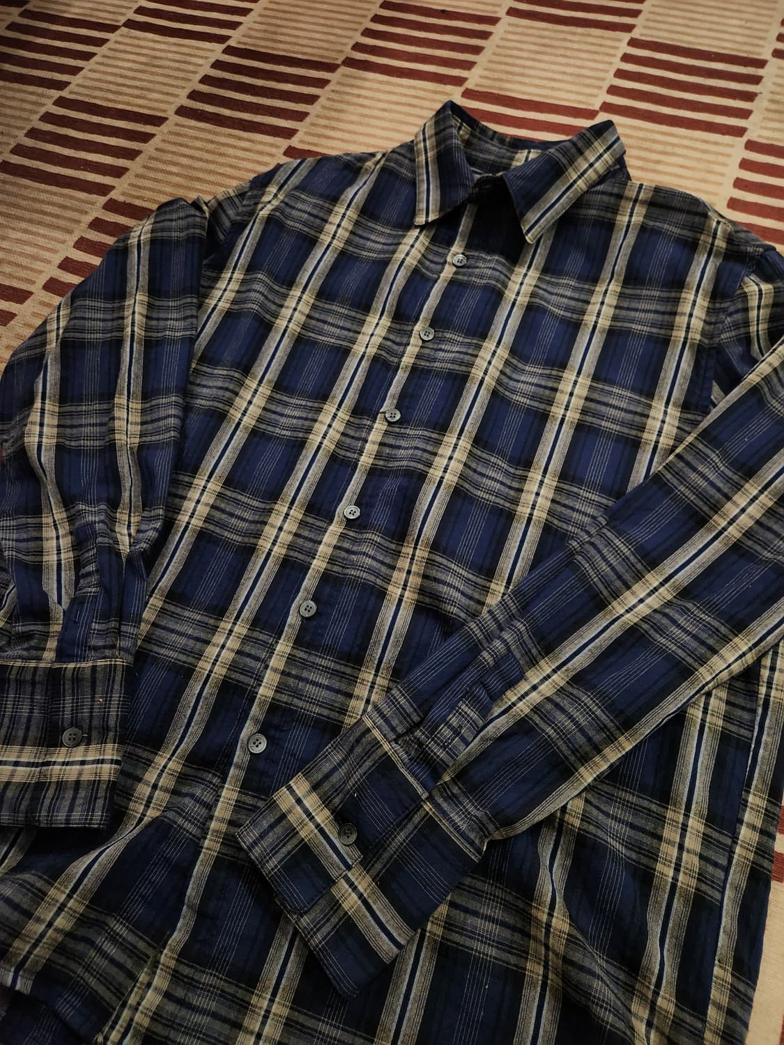 엘무드 비스코스 체크 셔츠 (48) 상품이미지5