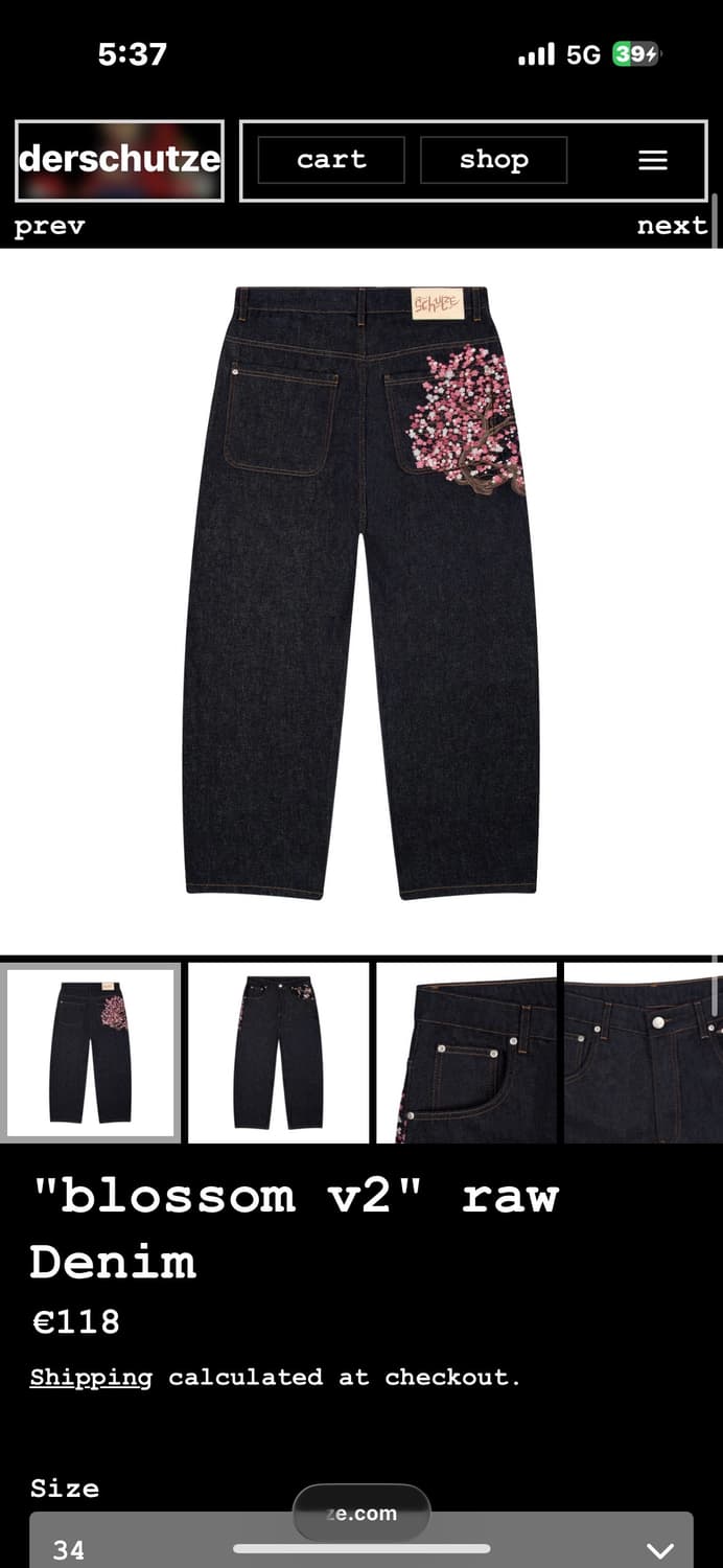 derschutze의 벚꽃 데님 상품이미지1